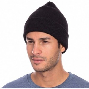 Skullies & Beanies Warm Winter Beanies Hat Cap for Men Women Toboggan Cuffed Knit Slouch - Heather Charcoal - C518KR3T6G4 $8.63