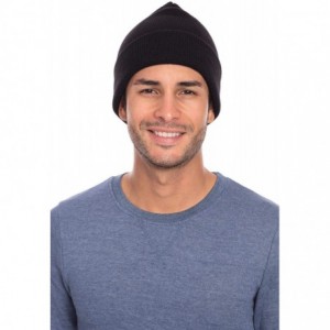 Skullies & Beanies Warm Winter Beanies Hat Cap for Men Women Toboggan Cuffed Knit Slouch - Heather Charcoal - C518KR3T6G4 $8.63