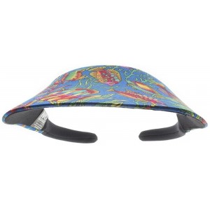 Visors Midsize Print Visor - Tropical Fish Blue - C612E3BEH75 $14.92