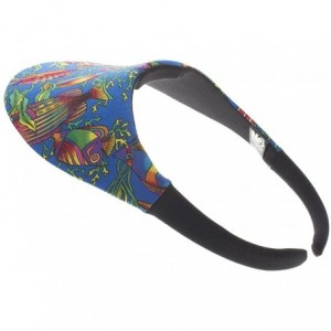 Visors Midsize Print Visor - Tropical Fish Blue - C612E3BEH75 $14.92