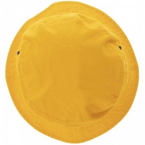 Bucket Hats 100% Cotton Bucket Hat for Men- Women- Kids - Summer Cap Fishing Hat - Gold - CH18H3GNL83 $25.99