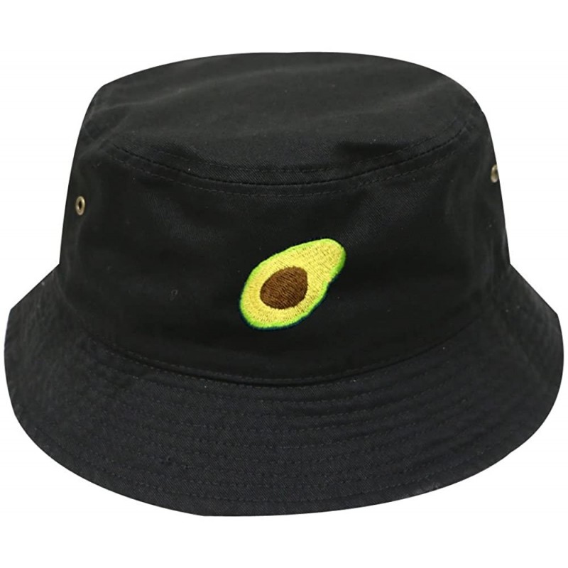 Baseball Caps Unisex Avocado Summer Plain Bucket Hat - Multi Colors - Black - CV18DU9CUXY $15.36