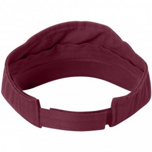 Visors Adult Captain with Anchor Embroidered Visor Dad Hat - Maroon - CZ184IGETQW $23.20