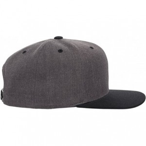 Visors Classic Flat Bill Snapback Cap - Dark Heather/Black - CZ12O7KLCUZ $9.52