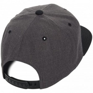 Visors Classic Flat Bill Snapback Cap - Dark Heather/Black - CZ12O7KLCUZ $9.52