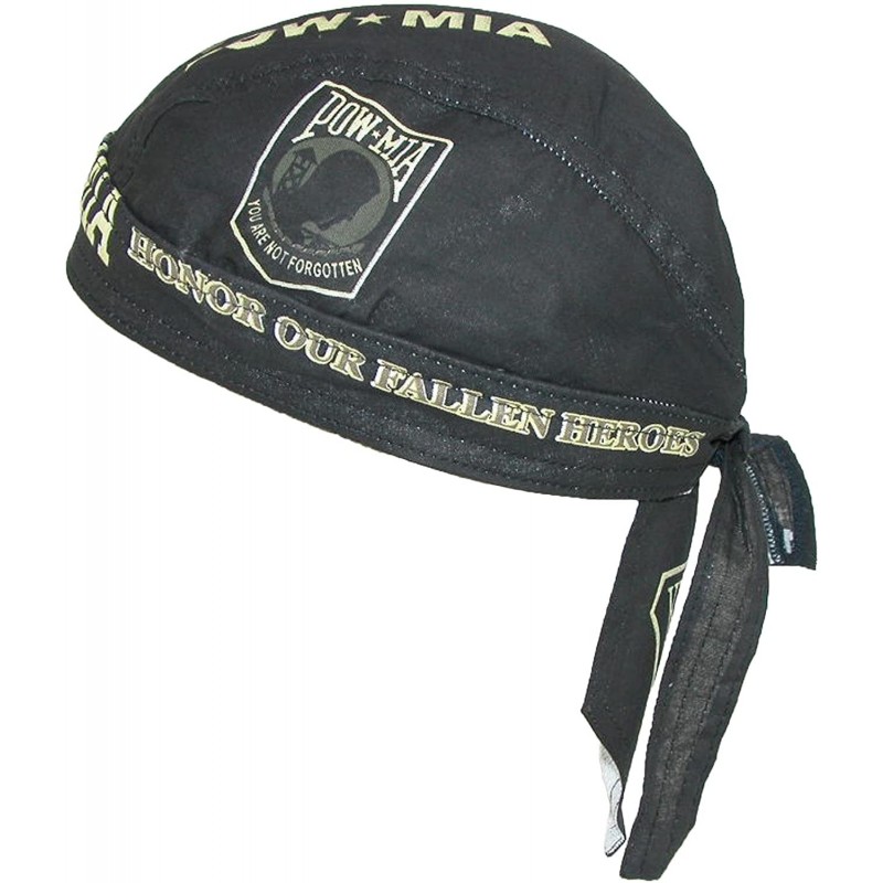 Skullies & Beanies Cotton Premium POW/MIA Do Rag Lined - Pow Mia - C911NHY4G49 $7.92