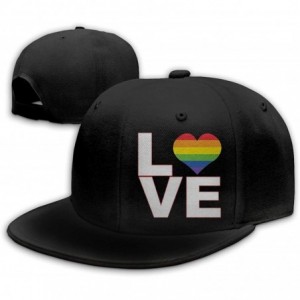 Baseball Caps Mens Vintage Snapback Hats Baseball Caps Gay Love Rainbow Heart Gay&Lesbian Pride Fitted Hat-Unisex - CX189KO0T...