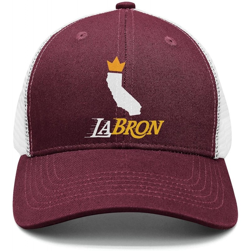 Skullies & Beanies Orange-LABRON-Creative-Basketball-Crown Mens Adjustable Funny Saying mesh Fitted Hats - CD18GKZTKQN $24.74