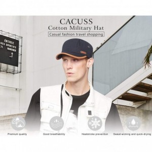 Baseball Caps Men's Cotton Classic Military Hats Adjustable Army Cap Comfy Cadet Hat Vintage Flat Top Cap Baseball Cap - Navy...