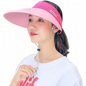 Visors Sun Hat Wide Brim Visor for Women Summer UV Protection Foldable Travle Beach Cap - 6 - CM18GYZ63X8 $12.06