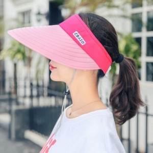 Visors Sun Hat Wide Brim Visor for Women Summer UV Protection Foldable Travle Beach Cap - 6 - CM18GYZ63X8 $12.06