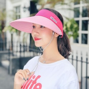 Visors Sun Hat Wide Brim Visor for Women Summer UV Protection Foldable Travle Beach Cap - 6 - CM18GYZ63X8 $12.06