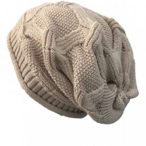 Skullies & Beanies Women Men Slouchy Beanie Hat Baggy Oversized Knit Winter Warm Cap - Style X-beige - CG18AKODDHH $10.94