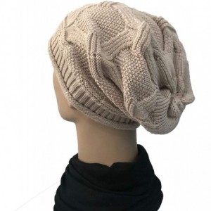 Skullies & Beanies Women Men Slouchy Beanie Hat Baggy Oversized Knit Winter Warm Cap - Style X-beige - CG18AKODDHH $10.94