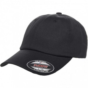 Baseball Caps Flexfit Cotton Twill Dad Hat - Low Profile- Stretch Fit Ballcap w/Hat Liner - Black - CI18H0KKR2H $26.33