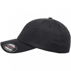 Baseball Caps Flexfit Cotton Twill Dad Hat - Low Profile- Stretch Fit Ballcap w/Hat Liner - Black - CI18H0KKR2H $11.43
