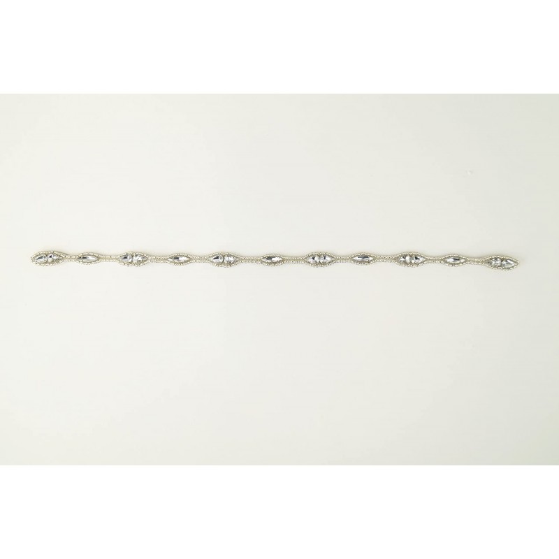 Headbands Authentic "Shauna" Silver Stretchband - Silver - C512G6TDBCT $29.57