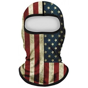 Balaclavas Balaclava Face Mask UV Protection Ski Sun Hood Tactical Masks - American Flag Red 007 - C3197ANZ2MM $11.85