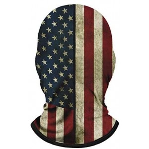 Balaclavas Balaclava Face Mask UV Protection Ski Sun Hood Tactical Masks - American Flag Red 007 - C3197ANZ2MM $11.85