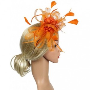 Headbands Fascinator Headpiece Headdress Headband - Orange - CC18SLU55H2 $6.61