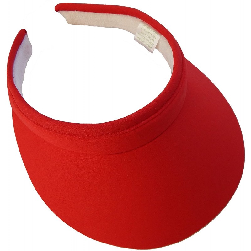 Visors Cushees Cloth Covered Clip-On Visor [233] - Red - CF18HW3T9D7 $11.85