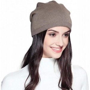 Skullies & Beanies Classic Winter Beanie for Women Solid Unique Knitted Hats Watch Cap Toboggan - Coffee - C318WYWQ26G $9.46