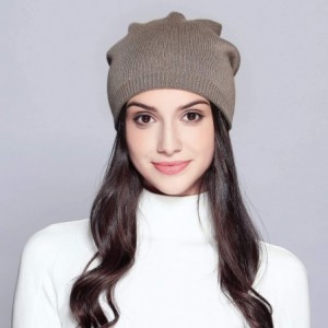 Skullies & Beanies Classic Winter Beanie for Women Solid Unique Knitted Hats Watch Cap Toboggan - Coffee - C318WYWQ26G $9.46
