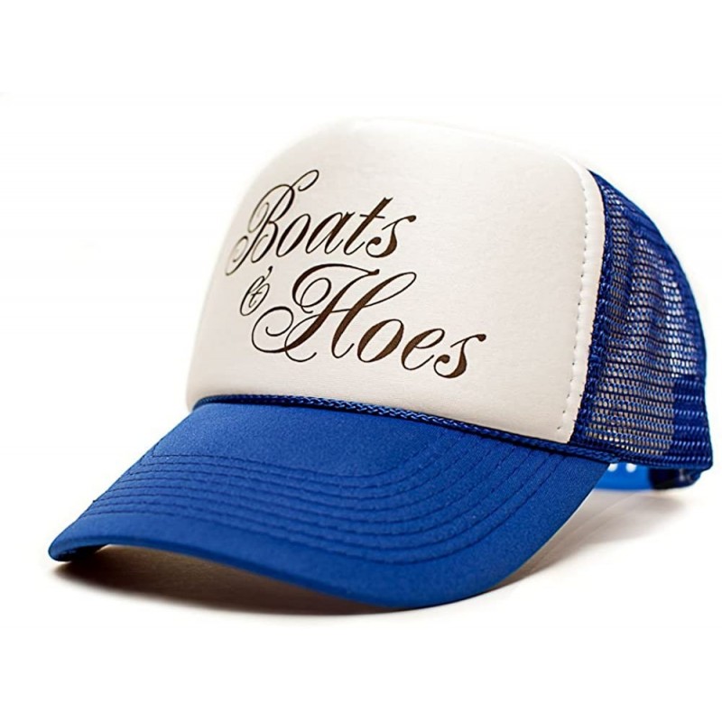 Baseball Caps Boats 'N Hoes Movie Cap Hat Unisex Adult Trucker Multi (White/Royal) - C112IMNM14V $10.72