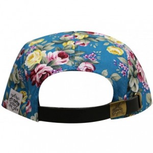 Baseball Caps Mexcian Patterned 5 Panel Hats - Rose Turquoise - CV11ZP1NB3J $10.48