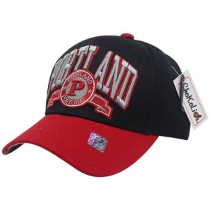 Baseball Caps Team Color City Name Embroidered Baseball Cap Hat Unisex Football Basketball - Portland - CV18CZGWKWU $13.88