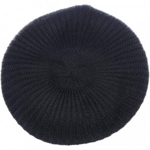 Berets Fall Winter Knit Beanie Beret Hat for Women Soft Knit Lining Many Styles - Charcoal Gray - CS126OILKK7 $7.51