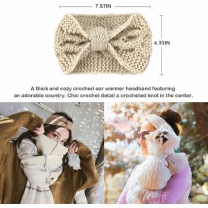 Cold Weather Headbands Womens Winter Knitted Headband - Soft Crochet Bow Twist Hair Band Turban Headwrap Hat Cap Ear Warmer -...