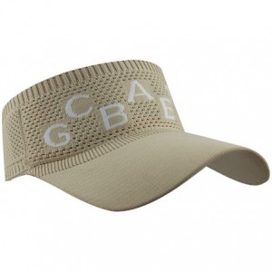 Baseball Caps Womens Summer Quick-Dry Mesh Empty Top Golf Stretchy Sun Baseball Visor Hat Cap - Letters Beige - C718RUR2XRG $...
