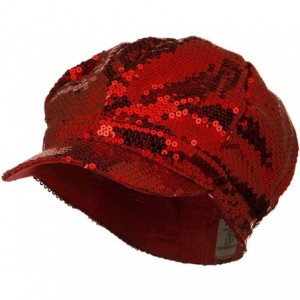 Newsboy Caps Sequin Newsboy Cap - Red W15S66C - CN110PMXRNR $17.10