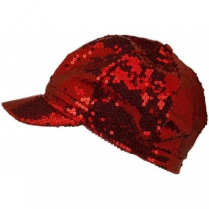 Newsboy Caps Sequin Newsboy Cap - Red W15S66C - CN110PMXRNR $17.10