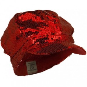 Newsboy Caps Sequin Newsboy Cap - Red W15S66C - CN110PMXRNR $17.10