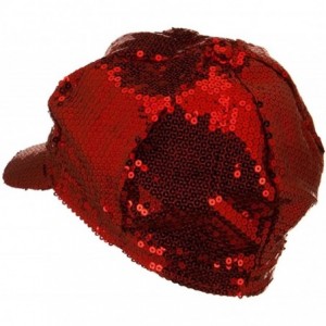 Newsboy Caps Sequin Newsboy Cap - Red W15S66C - CN110PMXRNR $17.10