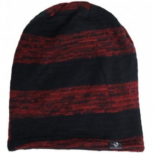 Skullies & Beanies Men Slouch Beanie Knit Long Oversized Skull Cap for Winter Summer N010 - B306-claret - CO18I23M44T $10.29