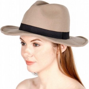Fedoras Wool Felt Fedora Hats for Women- Panama Hat- Wide Brim Hats- Fall Floppy Hat Women- Beach Hats- Cloche - CG18SO2ZM8U ...