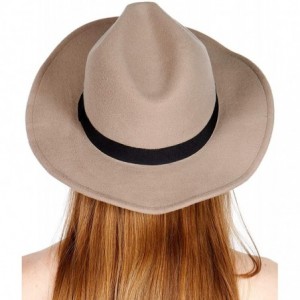 Fedoras Wool Felt Fedora Hats for Women- Panama Hat- Wide Brim Hats- Fall Floppy Hat Women- Beach Hats- Cloche - CG18SO2ZM8U ...