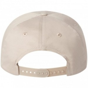 Baseball Caps Old School Curved Bill Solid Snapback Hats - Khaki With Navy Embroidered Logo - C817YKILURO $17.48
