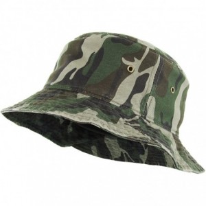 Bucket Hats Unisex Washed Cotton Bucket Hat Summer Outdoor Cap - (1. Bucket Classic) Camouflage - CC18HZZCE4N $19.17