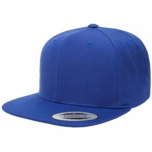 Baseball Caps Custom Hat. 6089 Snapback. Embroidered. Place Your Own Text - Royal - CX188Z7M5W8 $17.38