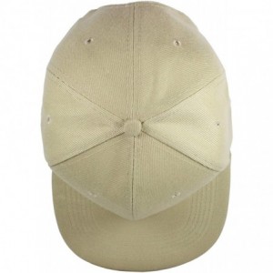 Baseball Caps Plain Blank Flat Brim Adjustable Snapback Baseball Caps LOT 6 Pack - Khaki - C118WG0ODWI $12.92