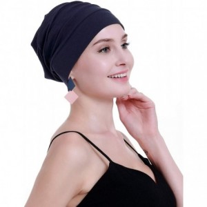 Skullies & Beanies Chemo Headwear for Women Hairs Loss Bamboo Cotton Lightweight Cancer Hats - Cotton Royal Blue - CC18X5KAGY...