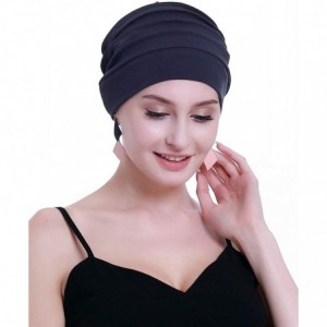Skullies & Beanies Chemo Headwear for Women Hairs Loss Bamboo Cotton Lightweight Cancer Hats - Cotton Royal Blue - CC18X5KAGY...