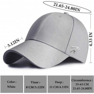 Baseball Caps Baseball Cap Men Women Baseball Hat Adjustable Cotton Caps for Men Running Cycling Hiking Golf Drive - Gray - C...