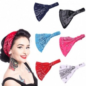 Cold Weather Headbands Headband Fashion Running Athletic Knotted - 6 Pack Paisley Bandana Headband for Women B - C7198HDNE36 ...