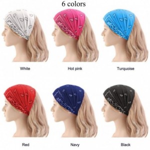 Cold Weather Headbands Headband Fashion Running Athletic Knotted - 6 Pack Paisley Bandana Headband for Women B - C7198HDNE36 ...