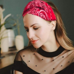 Cold Weather Headbands Headband Fashion Running Athletic Knotted - 6 Pack Paisley Bandana Headband for Women B - C7198HDNE36 ...